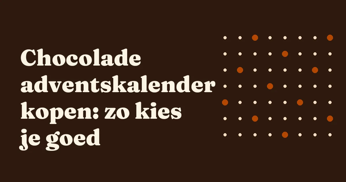 Adventskalender met deurtjes en chocolade op een tafel
