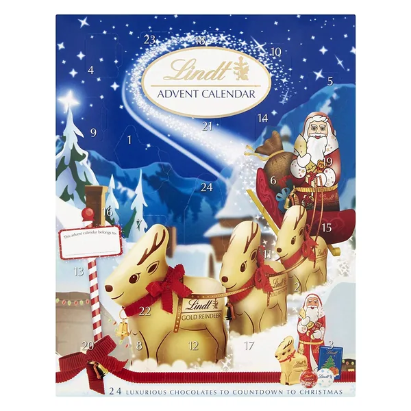 Lindt 24 Dagen Luxe Chocolade Adventskalender Blauw